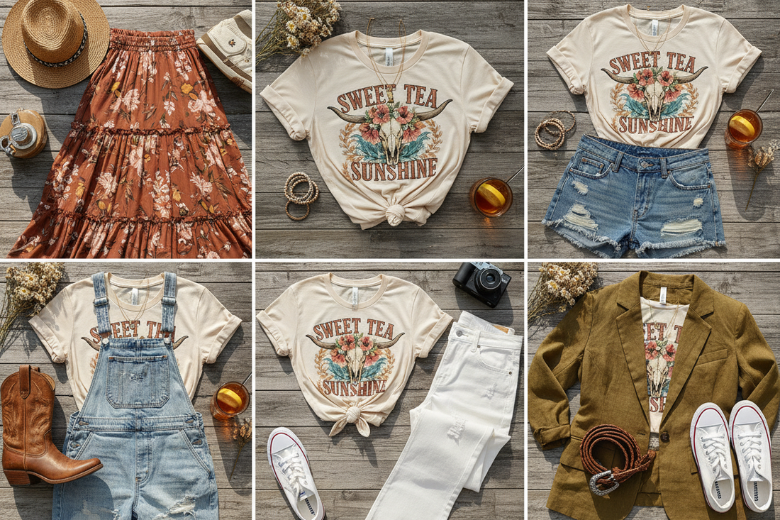 5 ways to style a southern graphic tee this summer - Bella Southern Boutique