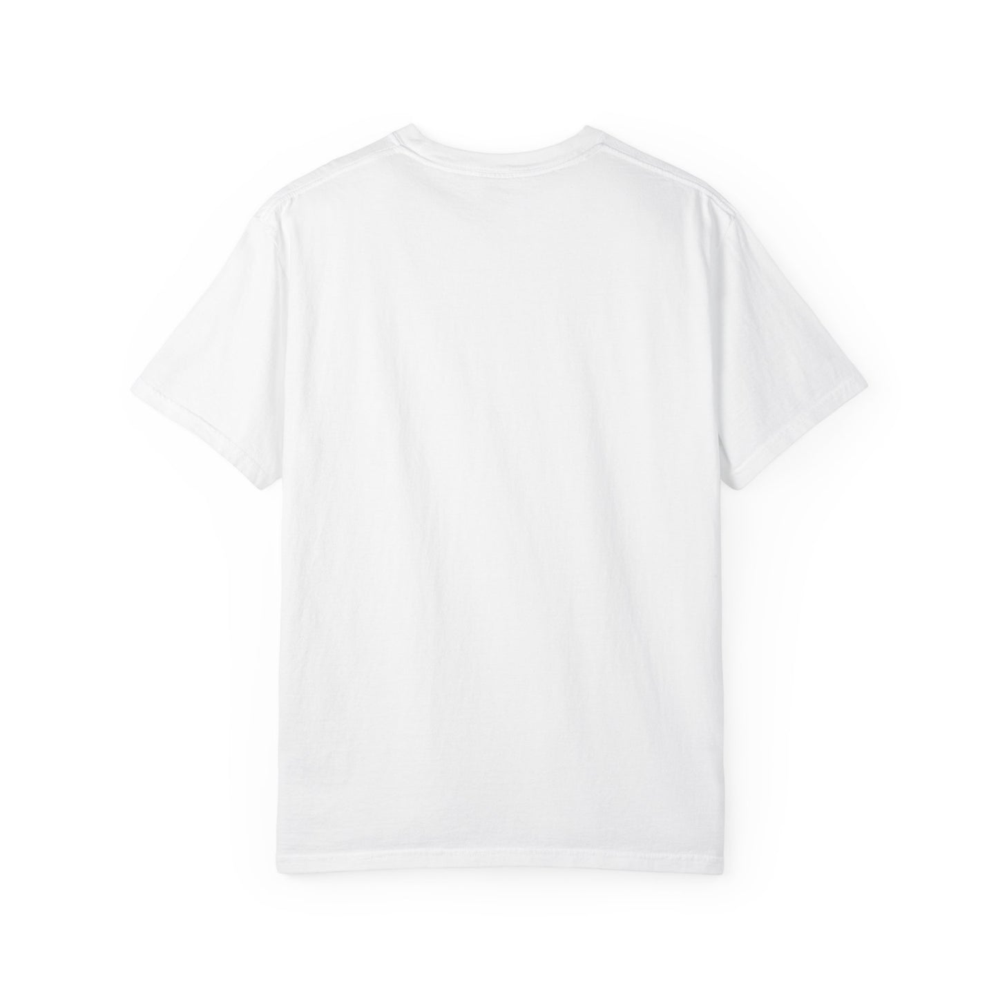 Plain white back of tee shirt.